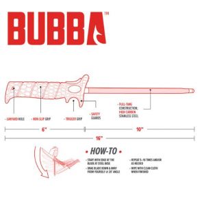 Bubba 10 Inch Sharpening Steel