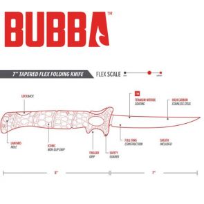 Bubba 7 Inch Tapered Folding Flex Knife